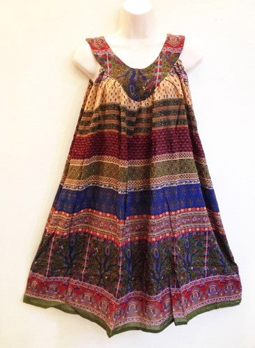 Retro Hippie Clothes Bohemian Ethnic Indian Jaipuri Print Festival Block Print Dress Group1Group2