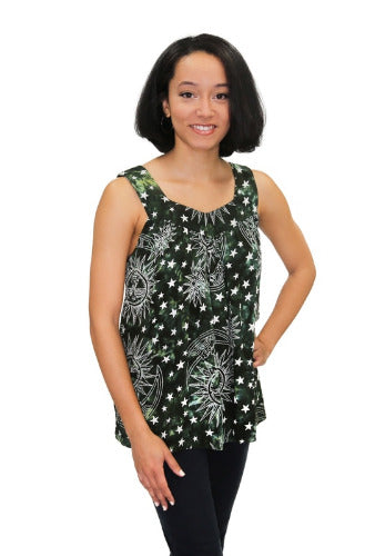 Geeta Hippie Clothes Bohemian Clothing Gypsy Indian Ethnic Celestial Smock Tank 2781