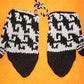 Handmade Knit Hippie Boho Pakistan Ecuador Alpaca Wool Blend Mittens 4732