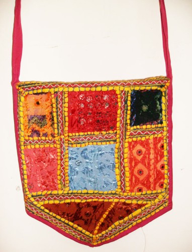 Sacred Threads Hippie Boho Indian Festival Embroidered Bag Purse Hexagon 340