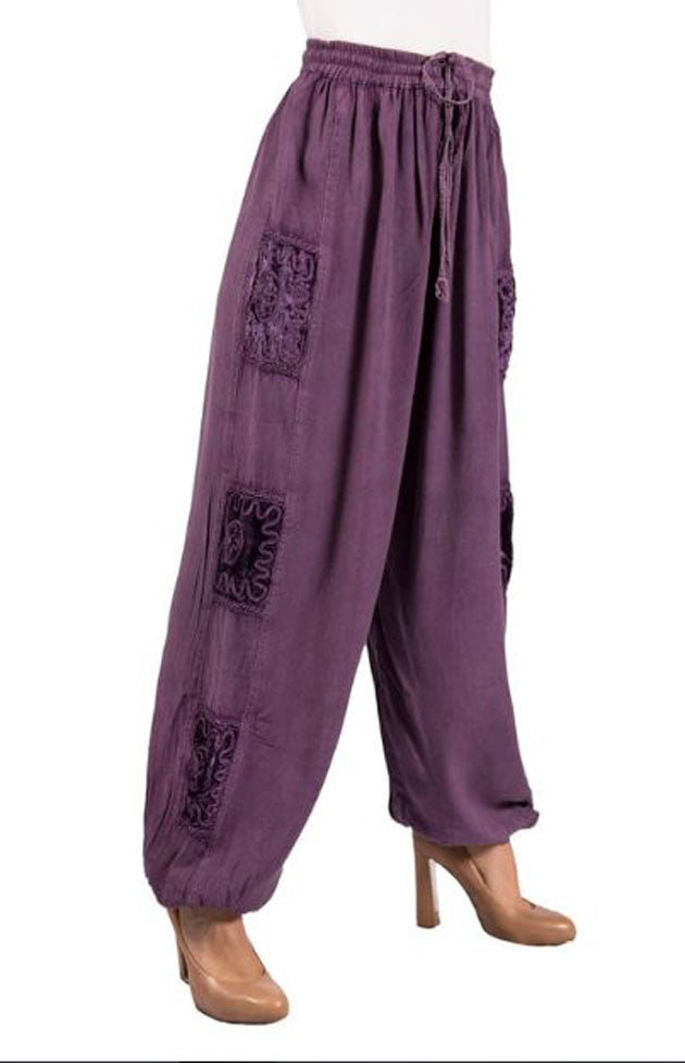 Geeta Hippie Clothes Bohemian Clothing Gypsy India Festival Embroidery Bell Harem Pants 4043
