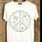 Hippie Bohemian Artisan Peace butterfly bird flower vine Graphic Tee Shirt
