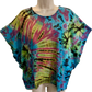 Sacred Threads Hippie Bohemian Tie Dye Stretch Batwing Top T Shirt 224112