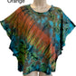 Sacred Threads Hippie Bohemian Tie Dye Stretch Batwing Top T Shirt 224112
