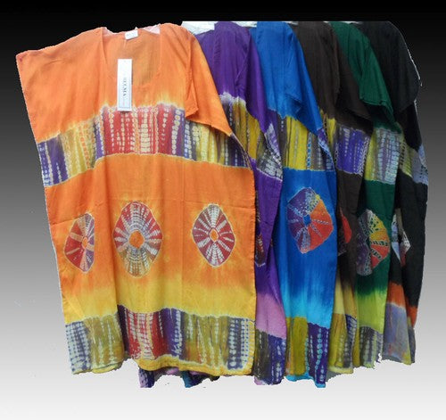 Retro Hippie Clothes Gypsy Bohemian Festival Tie Dye Caftan Big Top Bt1001