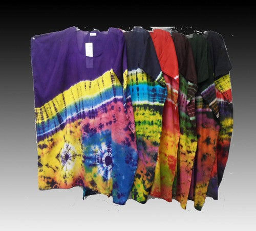 Retro Hippie Clothes Gypsy Bohemian Festival Tie Dye Caftan Big Top Bt1006