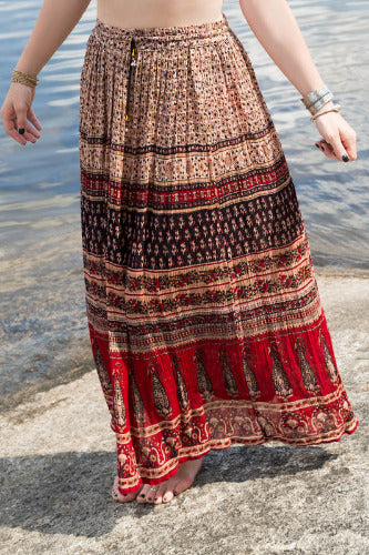Geeta Hippie Bohemian Gypsy Indian Ethnic RETRO Festival Broomstick Skirt Assorted Patterns 6015