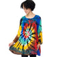 Geeta Hippie Boho Indian Gypsy Festival Tie Dye Babydoll Smock Top 2882