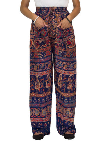 Geeta Hippie Bohemian India Gypsy Festival Napthal Block Print Harem Pants 4831