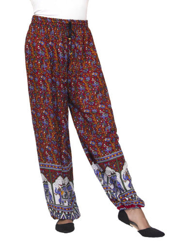 Geeta Hippie Bohemian India Gypsy Festival Belly Dance Block Print Harem Pants 4837