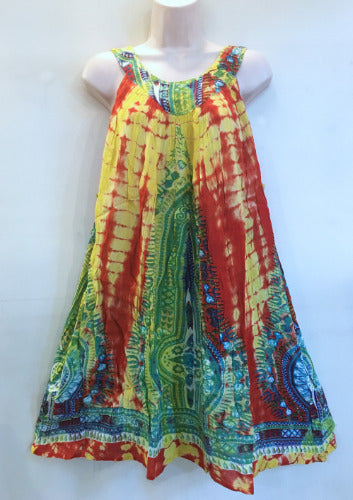 Hippie Bohemian Reggae FUNKY African Festival Rasta Dashiki Tie Dye Dress 6 Colors 1001 GR25
