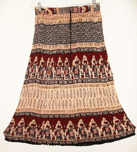 Retro Hippie Gypsy Peasant Indian Ethnic Boho Skirt Rayon 791